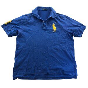 Polo Ralph Lauren Men's Polo Shirt 3XB Blue Short Sleeve Casual Embroidered